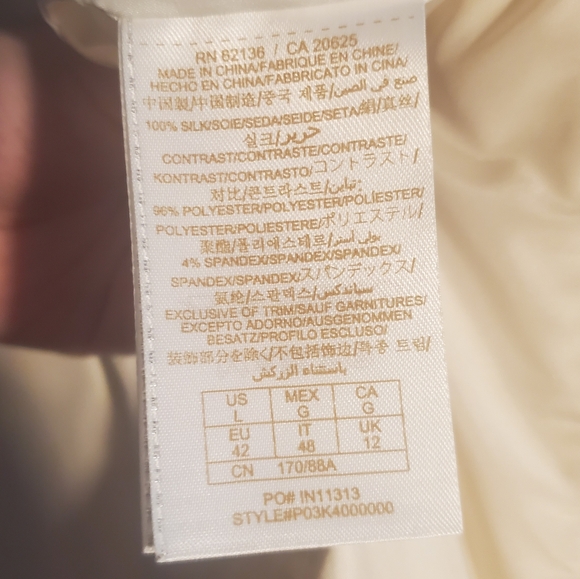 VINTAGE Stunning white Marciano dress with flower perfect condition size Large - Picture 6 of 6